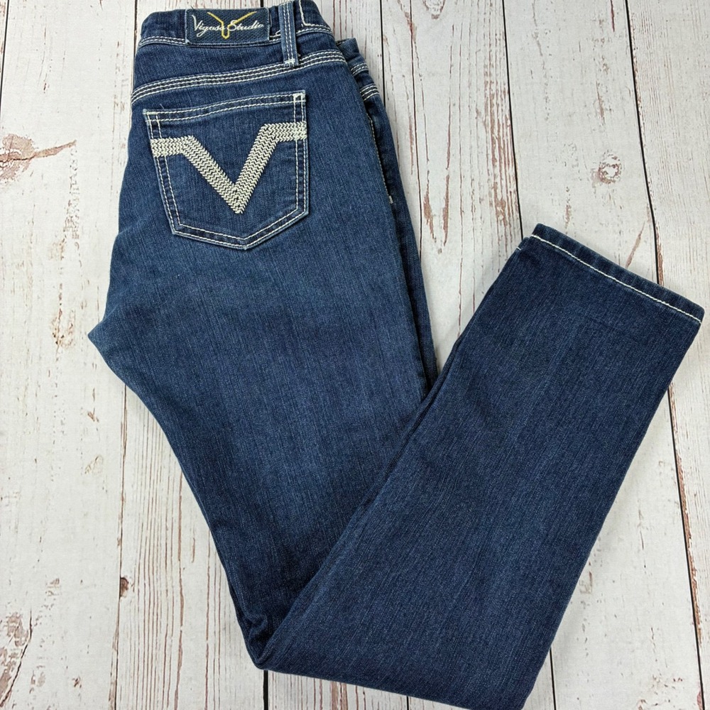 Vigoss Studio The Pacific Skinny Jeans Dark Wash Low Rise Blue Denim Size 30